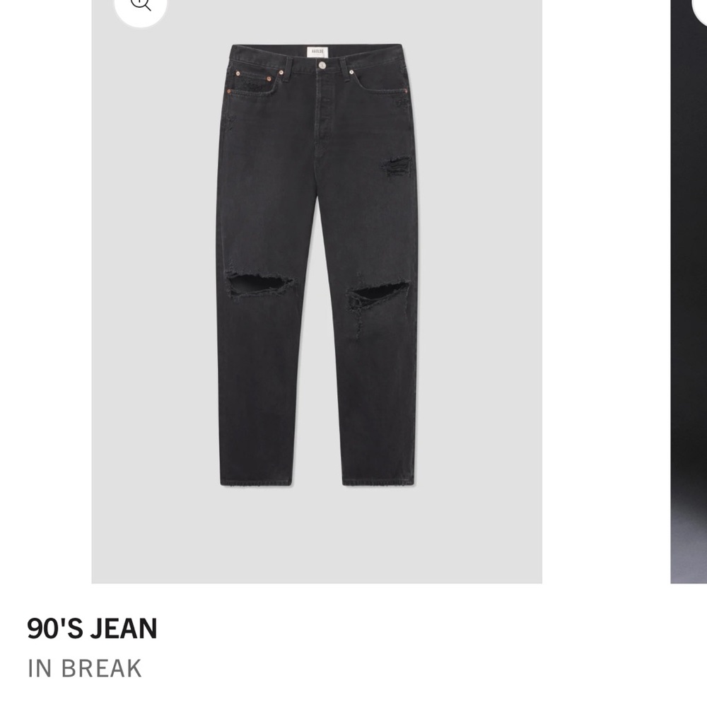 Agolde 90s Black Distressed Jeans